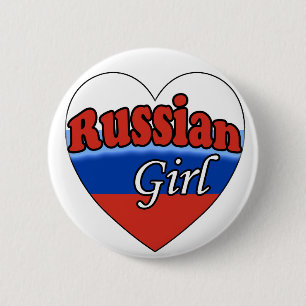 Badge Rond 5 Cm Fille russe