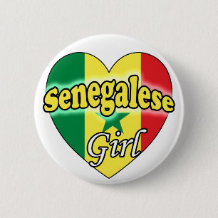 Badge Rond 5 Cm Fille Sénégalaise