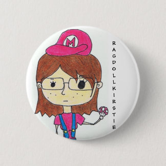 Badge Rond 5 Cm Fille superbe de geek
