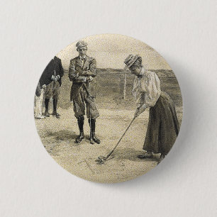 Badge Rond 5 Cm Fille SUPÉRIEURE de golf