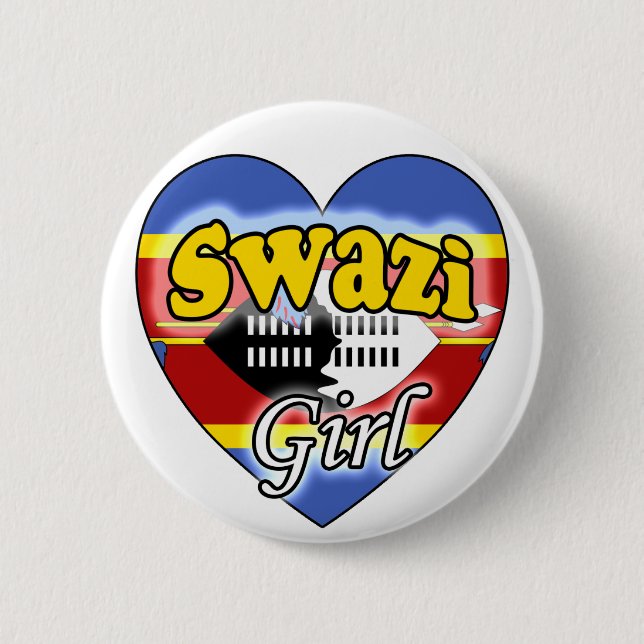 Badge Rond 5 Cm fille swazie (Devant)
