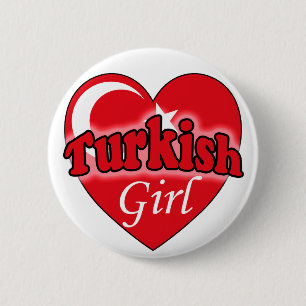 Badge Rond 5 Cm Fille turque
