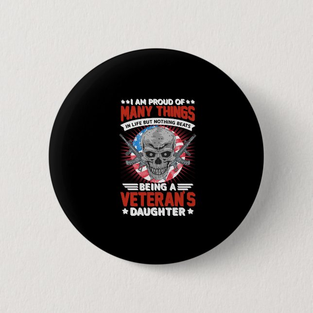 Badge Rond 5 Cm fille vétéran (Devant)