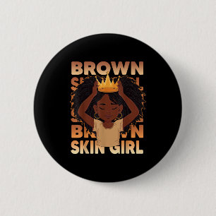 Badge Rond 5 Cm Filles africaines peau brune fille noire mélanine