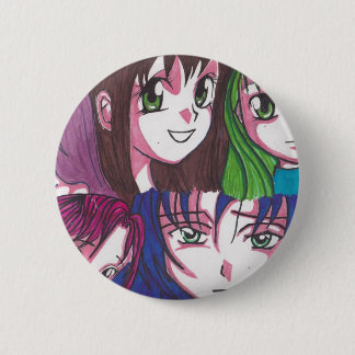 Badge Rond 5 Cm Filles d'anime