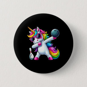 Badge Rond 5 Cm Filles d'anniversaire Drôle de Dabbing Bowling Lic