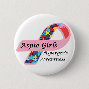 Badge Rond 5 Cm Filles d'Aspie