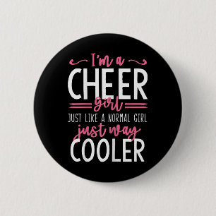 Badge Rond 5 Cm Filles de pom-pom girls drôles Fille de pom-pom gi