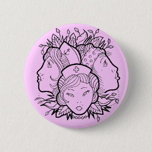 Badge Rond 5 Cm filles de tatouage