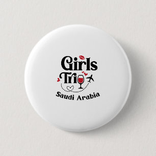 Badge Rond 5 Cm Filles de vin mignonnes Voyage en Arabie saoudite 