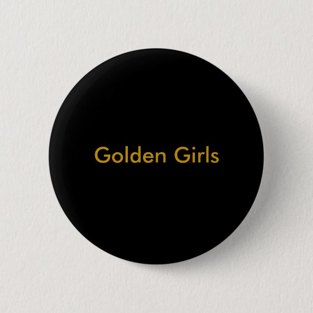 Badge Rond 5 Cm Filles d'or (Devant)