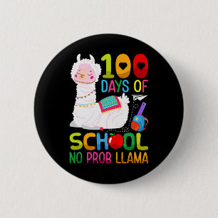 Badge Rond 5 Cm Filles Licorne du 100ème Jour d'École 100 Jours d'