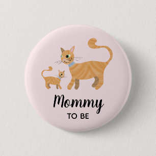 Badge Rond 5 Cm Filles mignonnes mamans en caricature pour chats B