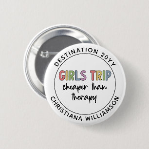 Badge Rond 5 Cm Filles Personnalisées Voyage moins cher que Thérap