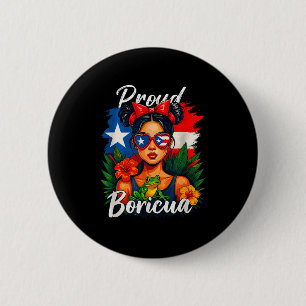 Badge Rond 5 Cm Filles Portoricaines Boricua Porto Rico Patrimoine