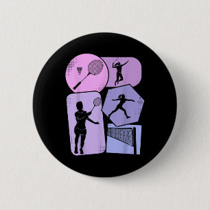 Badge Rond 5 Cm Filles Volants de badminton