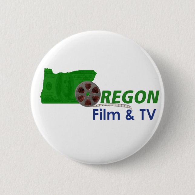 Badge Rond 5 Cm Film de l'Orégon et boutons de TV (Devant)