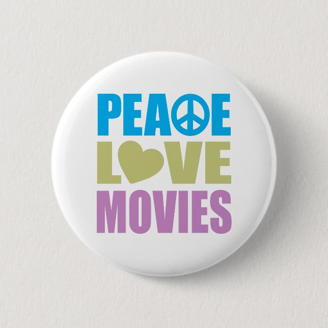 Badge Rond 5 Cm Films d'amour de paix (Devant)