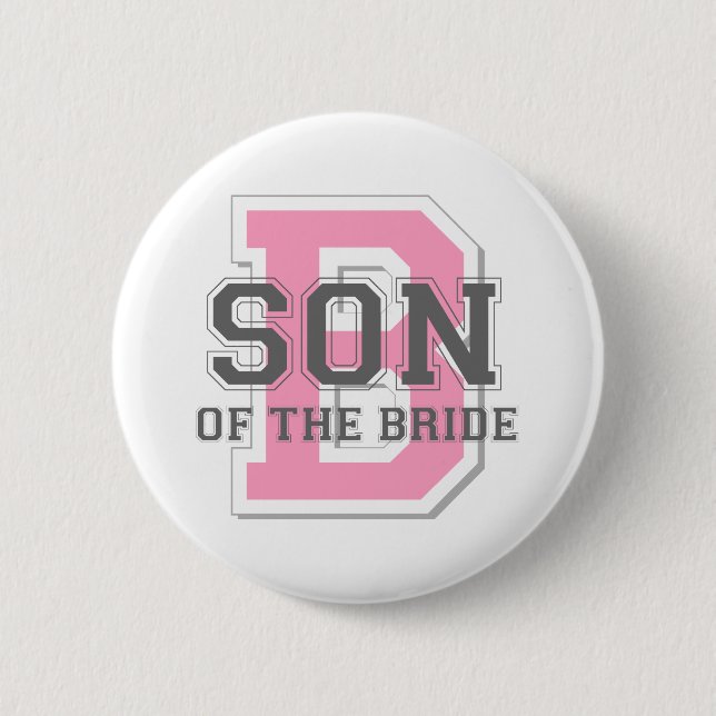 Badge Rond 5 Cm Fils de l'acclamation de jeune mariée (Devant)