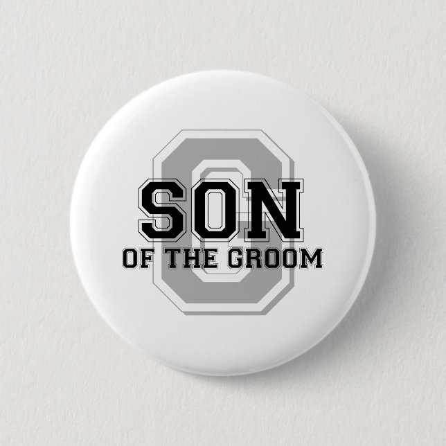 Badge Rond 5 Cm Fils de l'acclamation de marié (Devant)