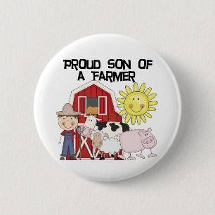 Badge Rond 5 Cm Fils fier des T-shirts et des cadeaux d'un agricul
