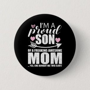 Badge Rond 5 Cm Fils Fier D'Une Fausse Fantaisie Fantastique Fête 