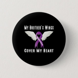 Badge Rond 5 Cm Fin de l'overdose Les ailes de mon frère couvrent