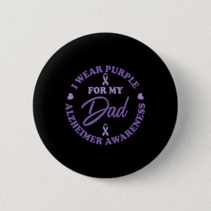 Badge Rond 5 Cm Fin Heimer Je Porte du Violet Pour Mon Père Heimer