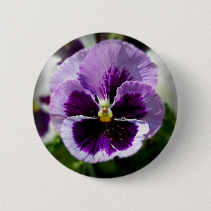 Badge Rond 5 Cm Fin pourpre de pensée