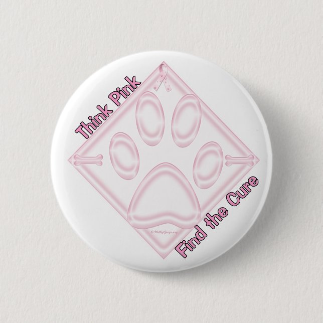 Badge Rond 5 Cm FindtheCure~ThinkPink (Devant)