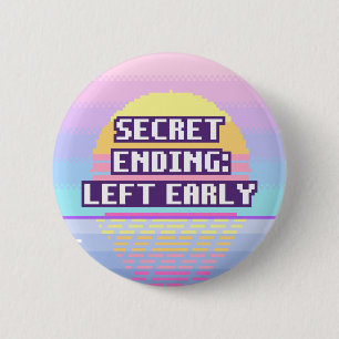 Badge Rond 5 Cm Finition secrète : Bouton neurodivergent de départ