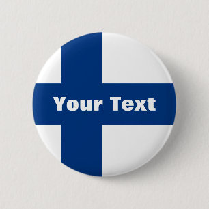 Badge Rond 5 Cm Finlande Drapez votre texte