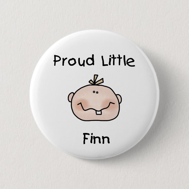 Badge Rond 5 Cm Finn fier de bébé petit (Devant)