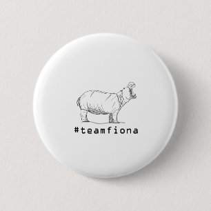 Badge Rond 5 Cm Fiona l'hippopotame de #teamfiona d'hippopotame de
