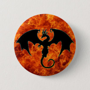 Badge Rond 5 Cm Fire Dragon sur mesure modèles amusants