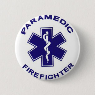 Badge Rond 5 Cm Firefighter Paramedic