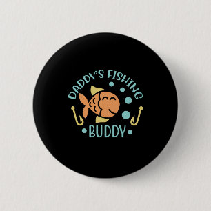 Badge Rond 5 Cm Fishing Art Daddy Amis de pêche