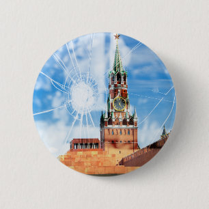 Badge Rond 5 Cm Fissures de puissance russe