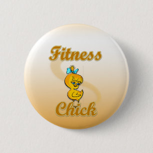 Badge Rond 5 Cm Fitness Chick