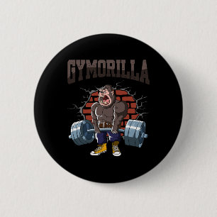 Badge Rond 5 Cm Fitness Gorilla Gymorilla Deadlift entraînement