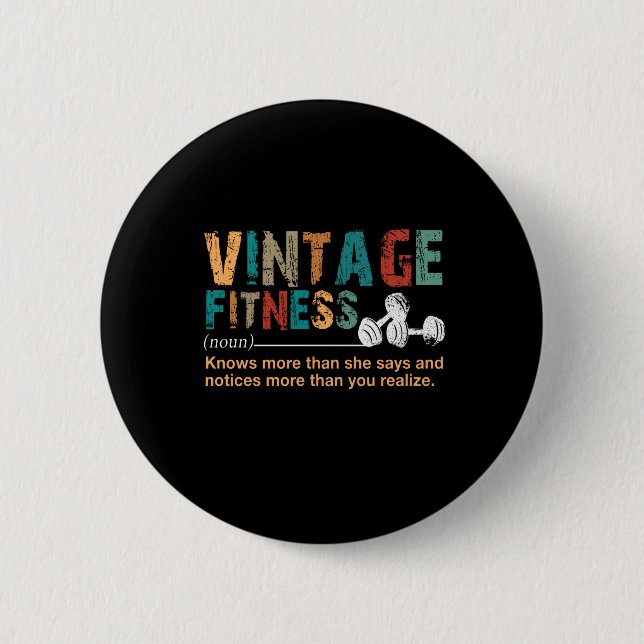 Badge Rond 5 Cm Fitness Lover|Citation de définition de condition  (Devant)