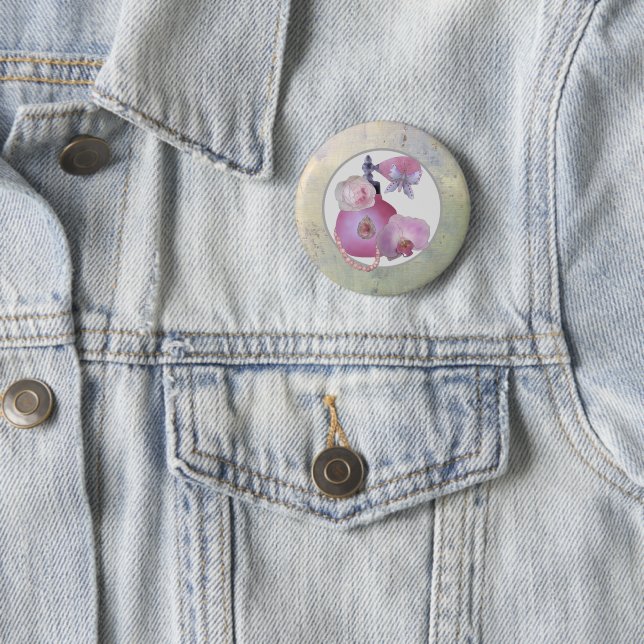 Badge Rond 5 Cm flacon de parfum (En situation)