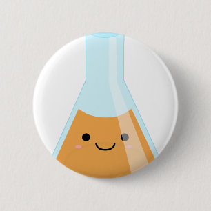 Badge Rond 5 Cm Flacon orange mignon de kawaii d'alchimie