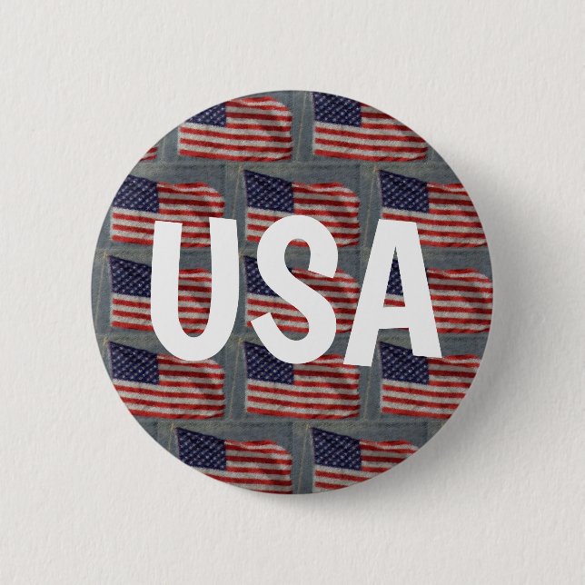 Badge Rond 5 Cm Flag de Stars and Stripes (Devant)