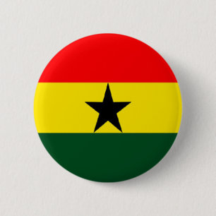 Badge Rond 5 Cm Flag du Ghana