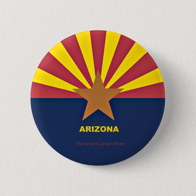 Badge Rond 5 Cm Flag of Arizona (Devant)