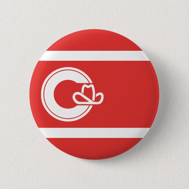 Badge Rond 5 Cm Flag of Calgary, Alberta Button (Devant)