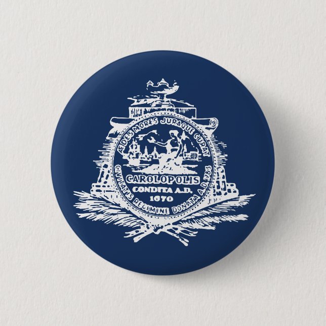 Badge Rond 5 Cm Flag of Charleston, South Carolina Button (Devant)