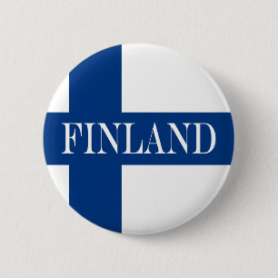 Badge Rond 5 Cm Flag of Finland Blue Cross Suomi