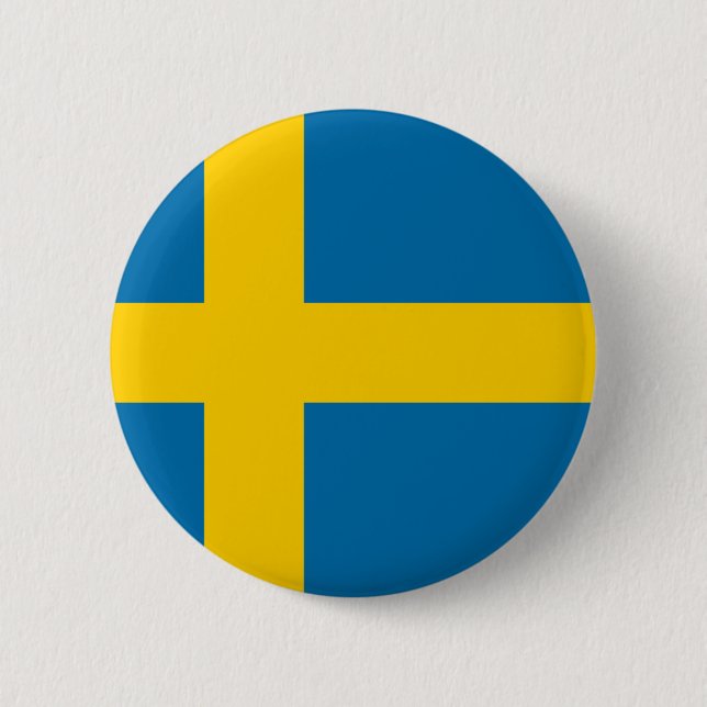 Badge Rond 5 Cm Flag of Sweden (Devant)